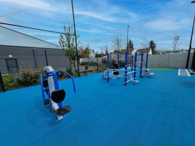 Fit'Station Training Double Step Dips Musculation Espalier