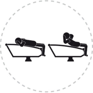 Pictogramme de mouvement destiné à guider l'utilisateur pour la bonne utilisation des équipements FitPark et la réalisation correcte des exercices.