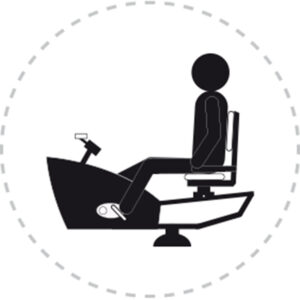 Pictogramme de mouvement destiné à guider l'utilisateur pour la bonne utilisation des équipements FitPark et la réalisation correcte des exercices.