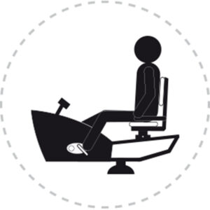 Pictogramme de mouvement destiné à guider l'utilisateur pour la bonne utilisation des équipements FitPark et la réalisation correcte des exercices.