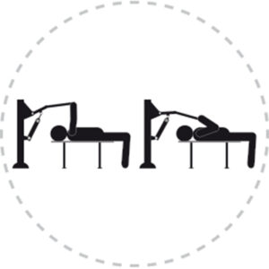 Pictogramme de mouvement destiné à guider l'utilisateur pour la bonne utilisation des équipements FitPark et la réalisation correcte des exercices.