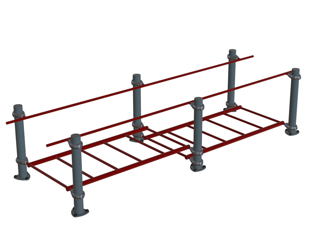 RENDU HD - PMS0801 - ECHELLES DE COORDINATION AVEC BARRES D'APPUI - FITPARK - FITPARK