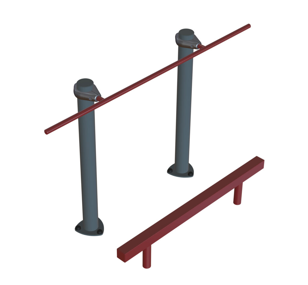 RENDU HD - PMS0804 - POUTRE D'EQUILIBRE DROITE - FITPARK RENDU HD - PMS0804 - POUTRE D'EQUILIBRE DROITE - FITPARK