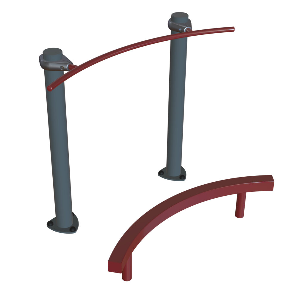 RENDU HD - PMS0805 - POUTRE D'EQUILIBRE CINTREE - FITPARK