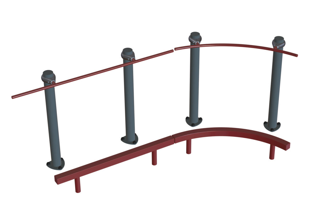 RENDU HD - PMS0806 - POUTRES DUO DROITE ET CINTREE - FITPARK