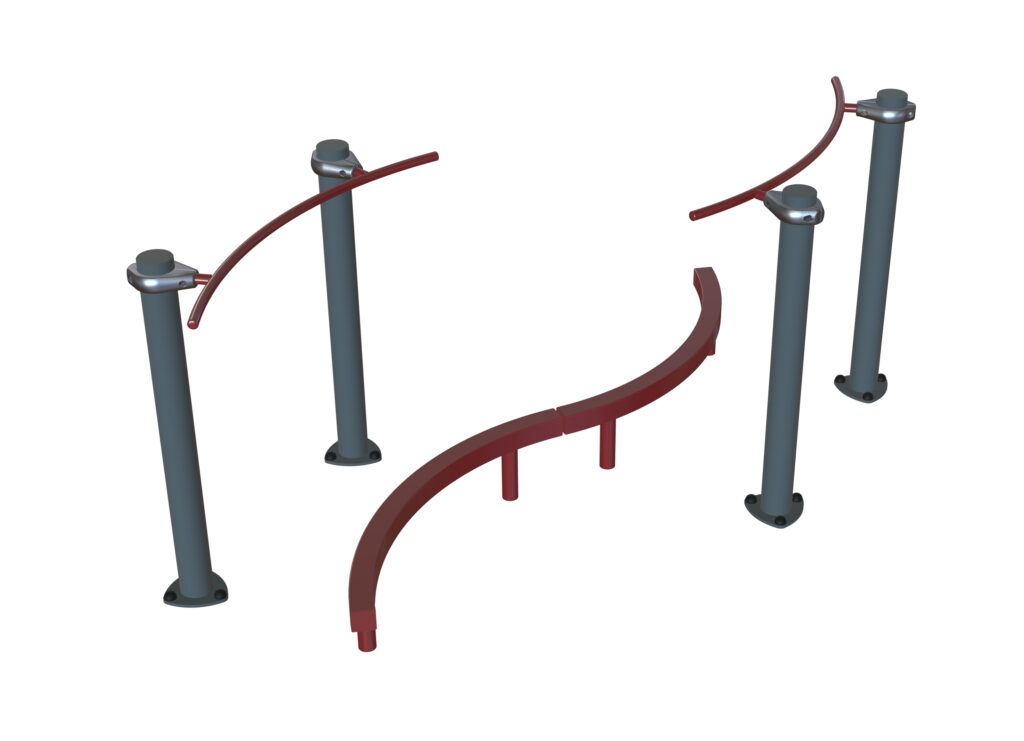 RENDU HD - PMS0807 - POUTRES DUO DOUBLE CINTREE - FITPARK