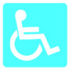 Stamp PMR bleu - indique que cet équipement est accessible et adapté aux Personnes à Mobilité Réduite.
