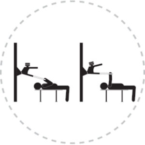 Pictogramme de mouvement destiné à guider l'utilisateur pour la bonne utilisation des équipements FitPark et la réalisation correcte des exercices.
