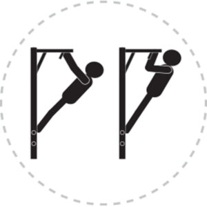Pictogramme de mouvement destiné à guider l'utilisateur pour la bonne utilisation des équipements FitPark et la réalisation correcte des exercices.