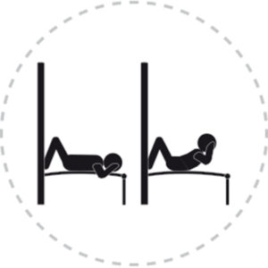 Pictogramme de mouvement destiné à guider l'utilisateur pour la bonne utilisation des équipements FitPark et la réalisation correcte des exercices.