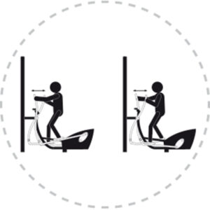 Pictogramme de mouvement destiné à guider l'utilisateur pour la bonne utilisation des équipements FitPark et la réalisation correcte des exercices.