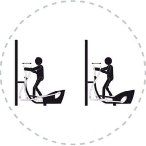 Pictogramme de mouvement destiné à guider l'utilisateur pour la bonne utilisation des équipements FitPark et la réalisation correcte des exercices.