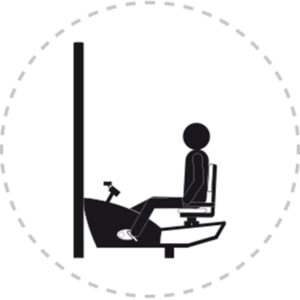 Pictogramme de mouvement destiné à guider l'utilisateur pour la bonne utilisation des équipements FitPark et la réalisation correcte des exercices.