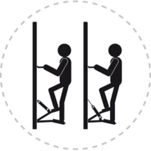 Pictogramme de mouvement destiné à guider l'utilisateur pour la bonne utilisation des équipements FitPark et la réalisation correcte des exercices.