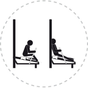 Pictogramme de mouvement destiné à guider l'utilisateur pour la bonne utilisation des équipements FitPark et la réalisation correcte des exercices.