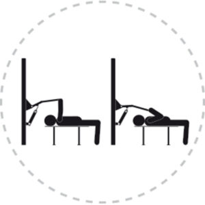 Pictogramme de mouvement destiné à guider l'utilisateur pour la bonne utilisation des équipements FitPark et la réalisation correcte des exercices.