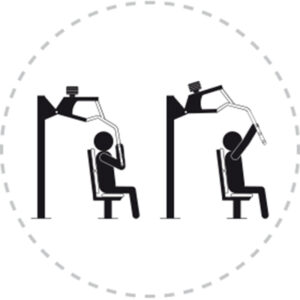 Pictogramme de mouvement destiné à guider l'utilisateur pour la bonne utilisation des équipements FitPark et la réalisation correcte des exercices.