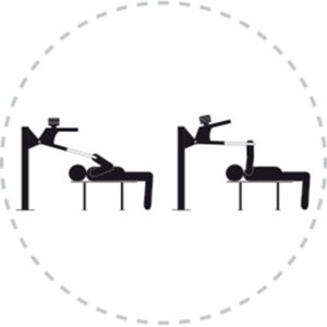 Pictogramme de mouvement destiné à guider l'utilisateur pour la bonne utilisation des équipements FitPark et la réalisation correcte des exercices.