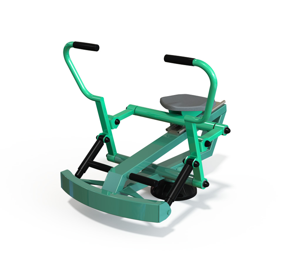 Presentation - Couleurs et Finitions - Rameur PMR RAL Vert clair et Vert Fonce - FitPark